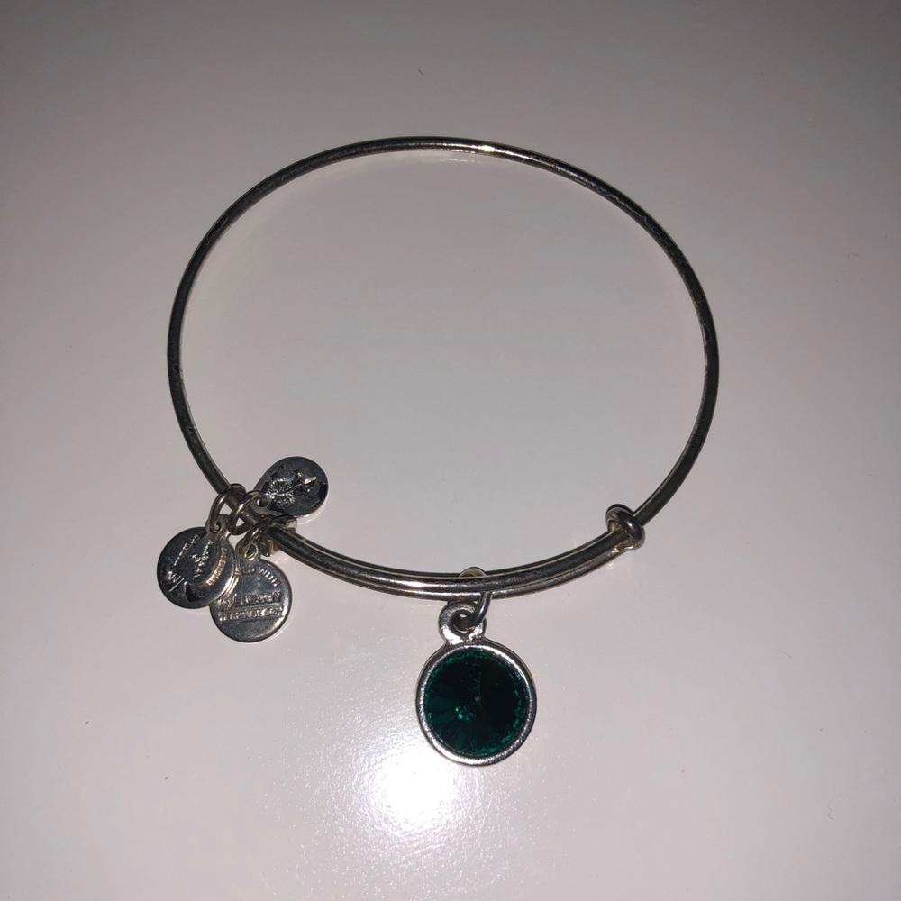 Alex and ani emerald charm bracelet